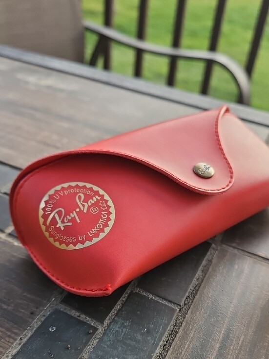 Ray-Ban Tortoise Frame Sunglasses with Blue Lenses main image 7
